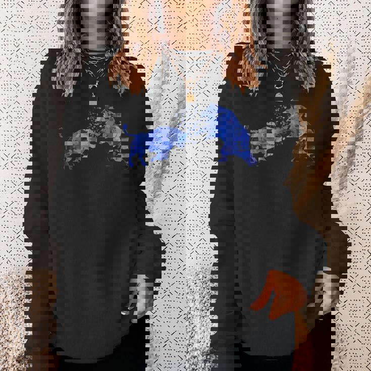 ブル対ベア株式市場投資家トレーダー スウェットシャツ 彼女への贈り物