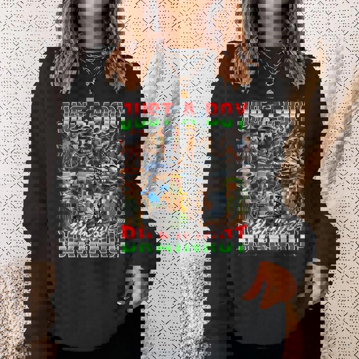 ブレインロットが大好きな少年 オールイタリアンブレインロットミーム スウェットシャツ 彼女への贈り物