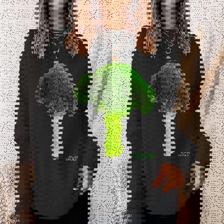 ブロッコリー 大 写真 & 文字 Broccoli Big Photo & Text スウェットシャツ 彼女への贈り物