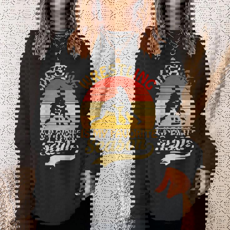 プロレス生活 高校レスリング部 レスリングコーチ スウェットシャツ 彼女への贈り物