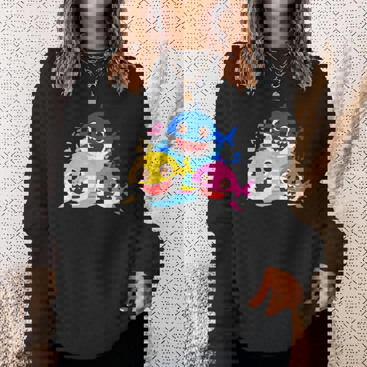 ベイビーシャーク・パパとママとサメなぞく・プレゼント・キッズ・メンズ・ウーマン家族系 スウェットシャツ 彼女への贈り物