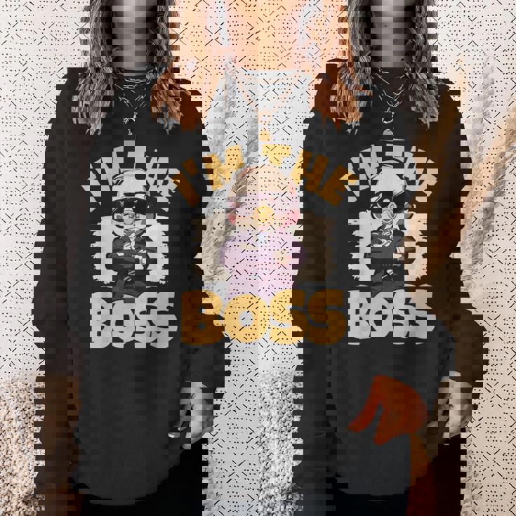 ベイビー・ボス「アイム・ザ・ボス」ライク・ア・ボス・キッズ スウェットシャツ 彼女への贈り物