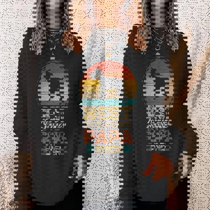 ベスト・シュナウザー・パパ ミニチュア・シュナウザー スウェットシャツ 彼女への贈り物