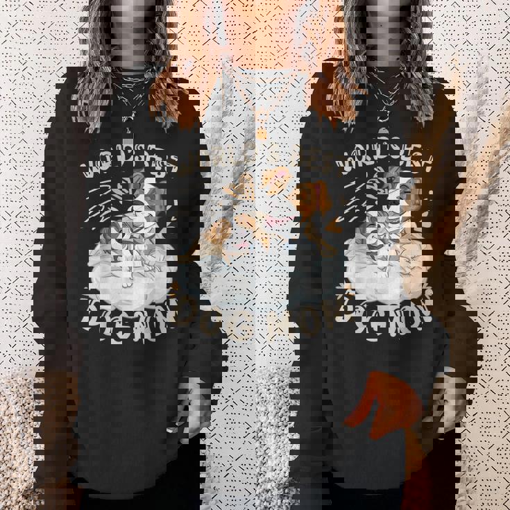 ベスト・ドッグ・ママ、子犬とジャック・ラッセル・テリア スウェットシャツ 彼女への贈り物