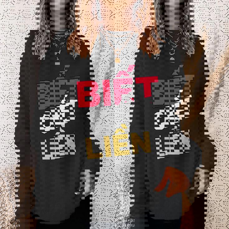 ベトナム ベトナム語 ベトナムの言葉 ビエット・チェット・リエン もし私が知ったら死ぬ スウェットシャツ 彼女への贈り物