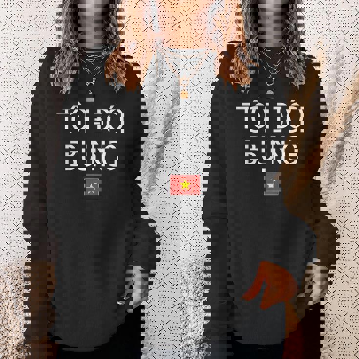 ベトナム語でお腹が空いた ベトナム スウェットシャツ 彼女への贈り物