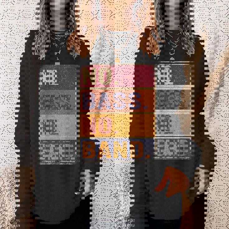 ベーシスト 楽器 エレキベース ノーバス ノーバンド スウェットシャツ 彼女への贈り物