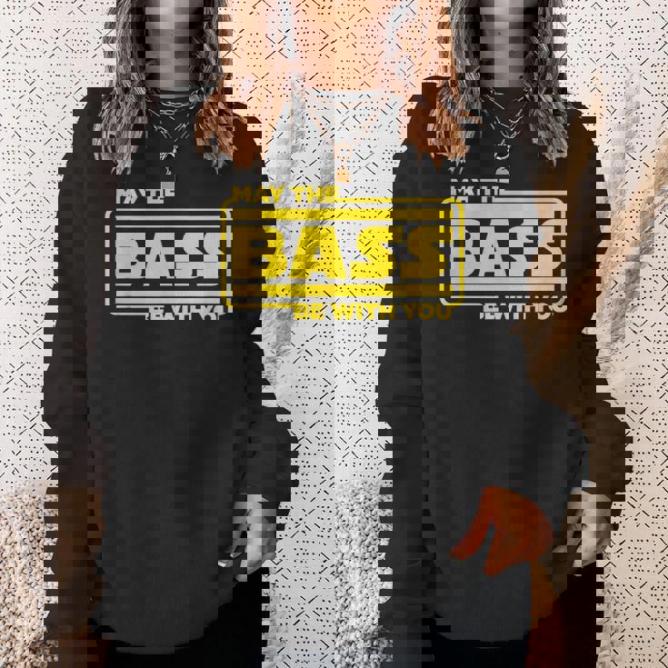ベース ギター ドラム May The Bass Be With You ベーシスト ドラマー スウェットシャツ 彼女への贈り物