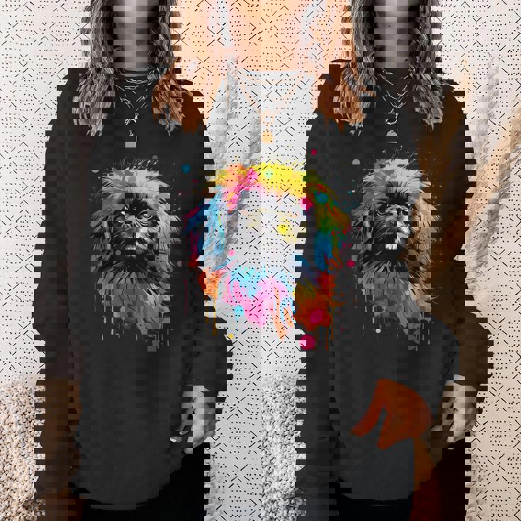 ペキニーズに描かれたペキニーズに描かれたかわいいペキニーズ犬 スウェットシャツ 彼女への贈り物