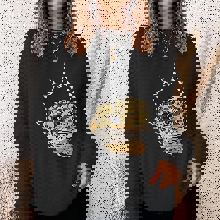 ペット ヒョウ ヤモリギフト I Love My スウェットシャツ 彼女への贈り物