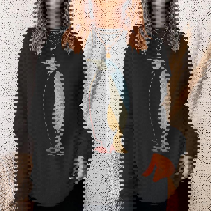 ペンギン レトロスタイル ビンテージ スウェットシャツ 彼女への贈り物