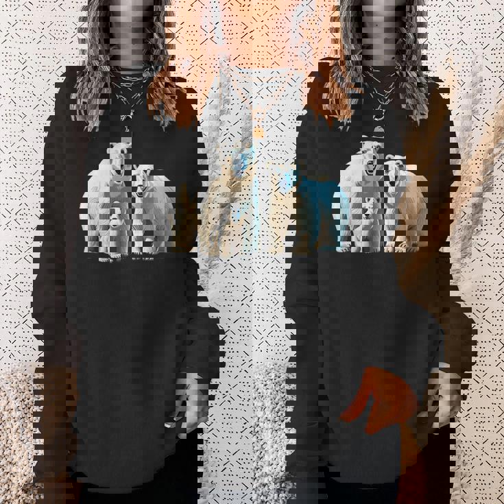 ホッキョクグマ。動物好き、シロクマの家族 スウェットシャツ 彼女への贈り物