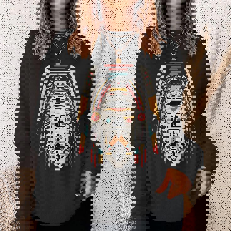 ホピ族アート シャーマン ネイティブ南西アメリカ インディアン スタイル スウェットシャツ 彼女への贈り物