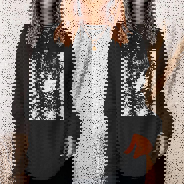 ホラーアニメマンガi日本の不気味なカワイイゴス スウェットシャツ 彼女への贈り物