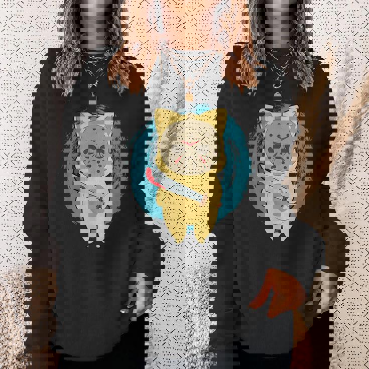 ホラー映画 ジェイソンキャット おもしろパロディ 映画 ハロウィンコスチューム スウェットシャツ 彼女への贈り物