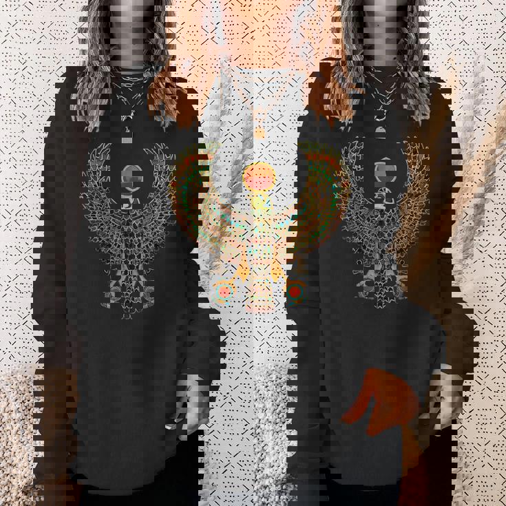 ホルス古代エジプトのファルコン象形文字 スウェットシャツ 彼女への贈り物