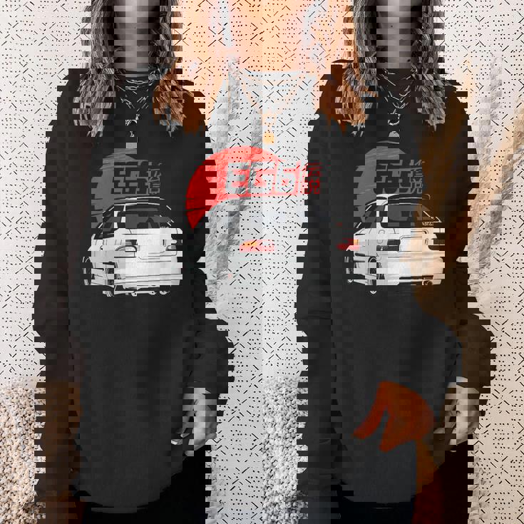 ホワイトハッチシビック Eg6-クラシック Jdm スウェットシャツ 彼女への贈り物