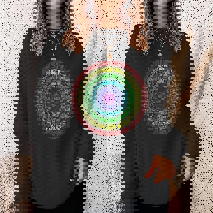 ホ・オポノポノの祈りの言葉クラウドアート スウェットシャツ 彼女への贈り物