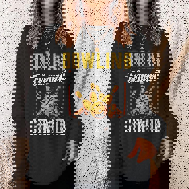 ボウリング大会優勝 クルー ボウリング チーム ホビー ボウラー スウェットシャツ 彼女への贈り物