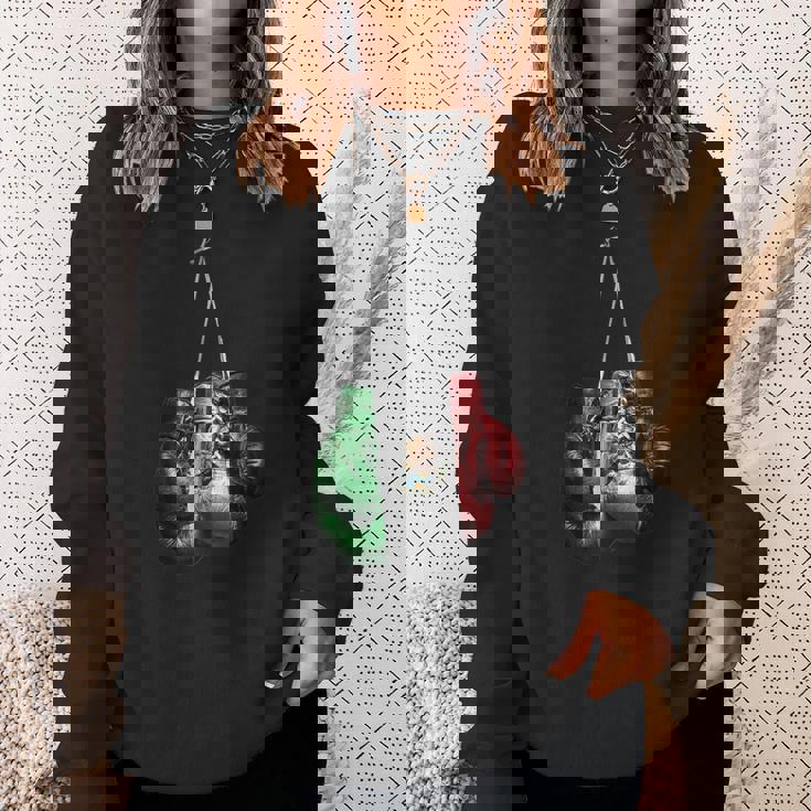 ボクシンググローブtシャツ – メキシコビンテージフラッグシャツ スウェットシャツ 彼女への贈り物