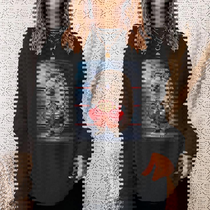 ボクシングチャンピオン ハリネズミファイター スウェットシャツ 彼女への贈り物