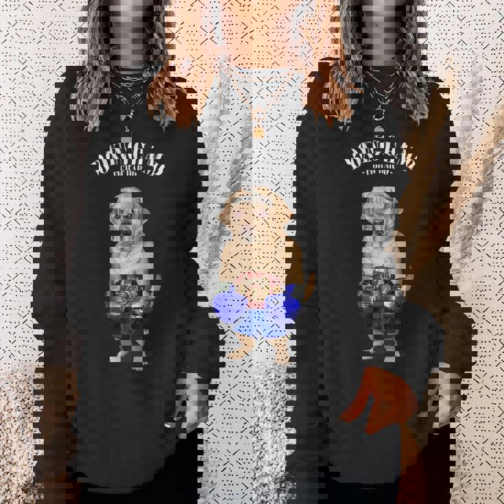 ボクシングチャンピオン ラブラドールレトリバー 犬 スウェットシャツ 彼女への贈り物