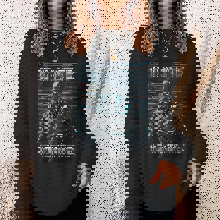 ボットマスタープログラマーaiロボット スウェットシャツ 彼女への贈り物