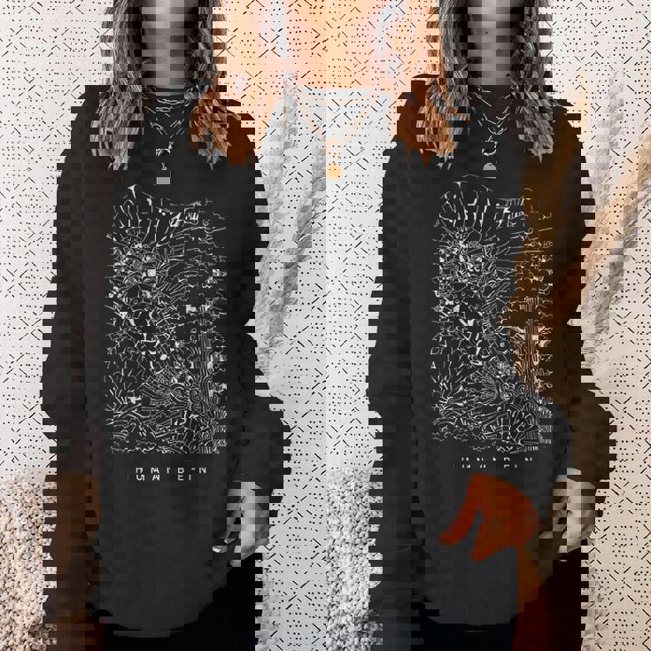 ボヘミアン ヒッピー サイケデリック ヨガ マインドフルネス デザイン スウェットシャツ 彼女への贈り物