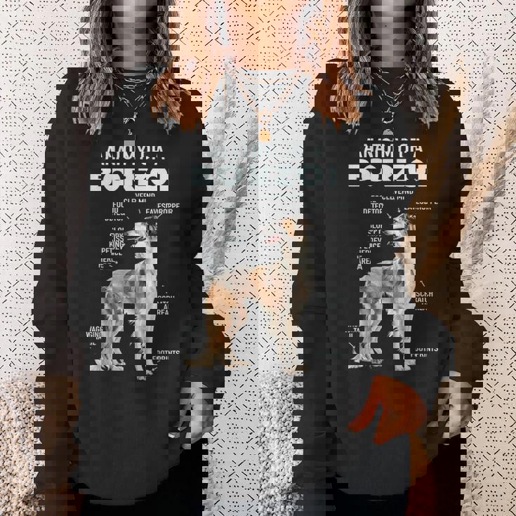 ボルゾイの解剖学 スウェットシャツ 彼女への贈り物