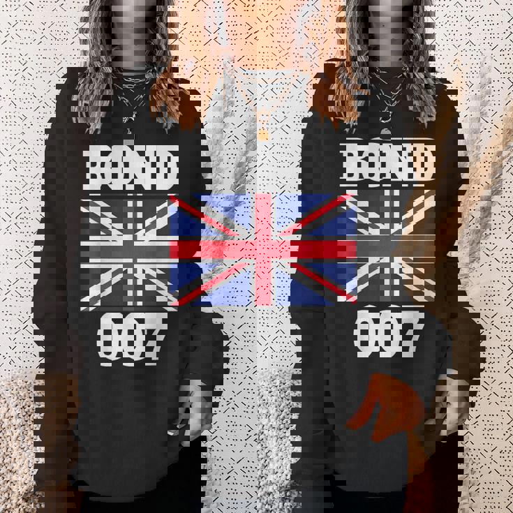 ボンドユニオンフラッグ 007 レトロシャツ スウェットシャツ 彼女への贈り物