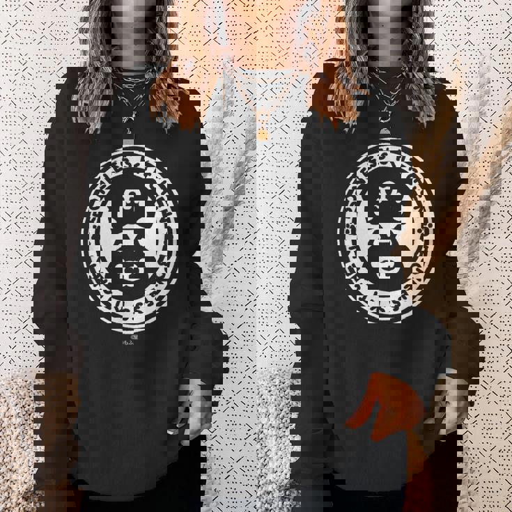 ボンレス犬とボンレス猫 ロゴ ダークカラー スウェットシャツ 彼女への贈り物