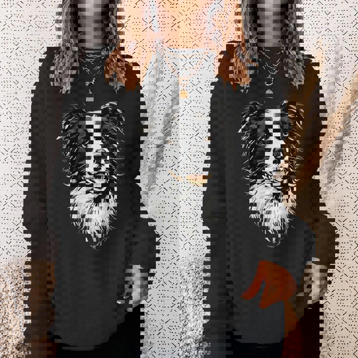 ボーダーコリー モチーフ 犬好き 子犬 かわいい ボーダーコリー スウェットシャツ 彼女への贈り物