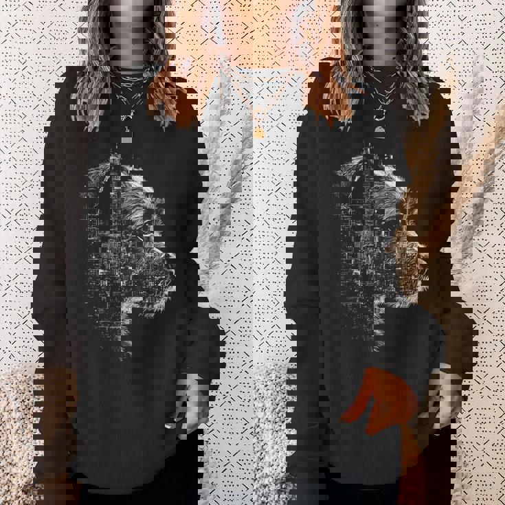 ボーダーテリア 犬 モチーフ ペット イラスト ボーダーテリア スウェットシャツ 彼女への贈り物