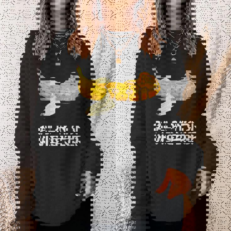 ボールパイソン ささやき蛇 爬虫類 爬虫類 バナナ スウェットシャツ 彼女への贈り物