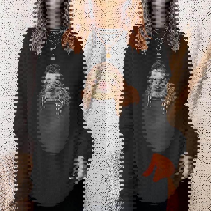 ポケット ナマケモノ スウェットシャツ 彼女への贈り物