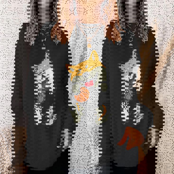 ポケット 柴犬 バスケットボール かわいい バラー 犬 メンズ レディース キッズ スウェットシャツ 彼女への贈り物