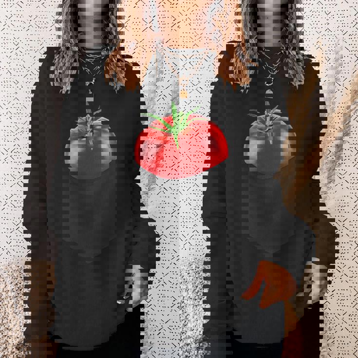 ポケットに入ったトマト、胸に面白いトマト。 スウェットシャツ 彼女への贈り物