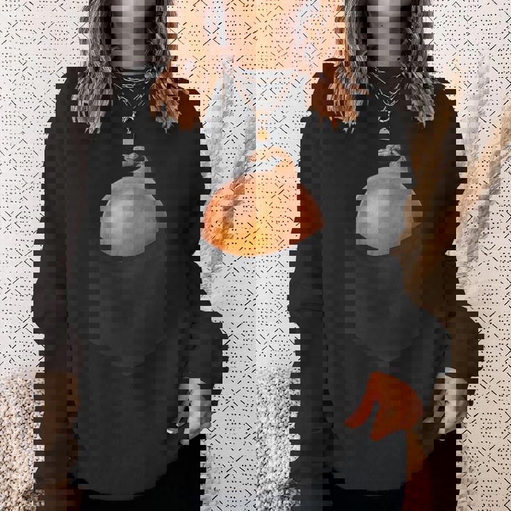 ポケットに入った玉ねぎ、胸に面白い玉ねぎ。 スウェットシャツ 彼女への贈り物