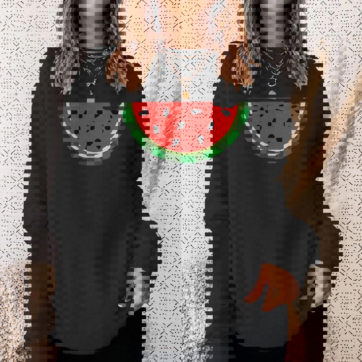 ポケットの中のスイカ かわいいポケットスイカ スウェットシャツ 彼女への贈り物