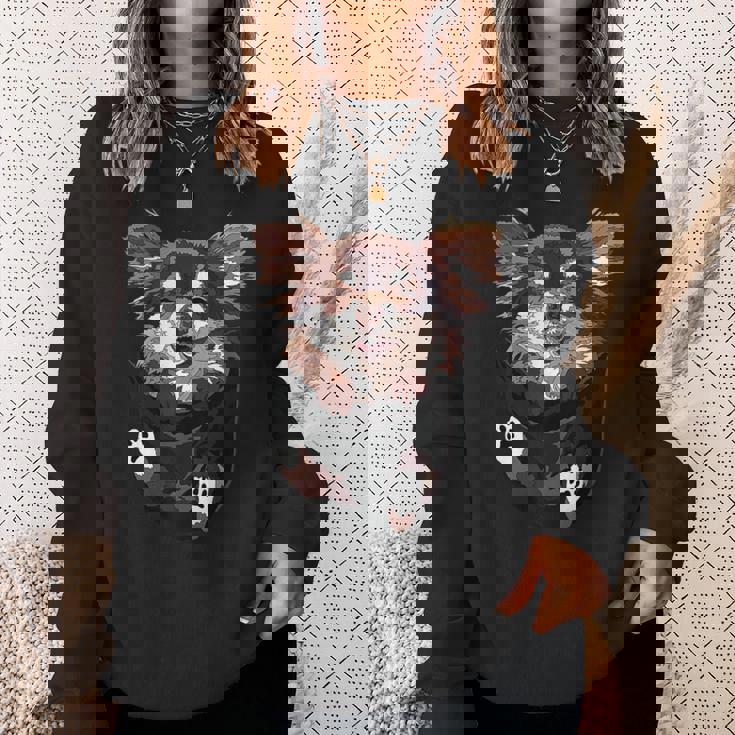 ポケットの中のチワワ 面白い チワワ 長髪 犬好き スウェットシャツ 彼女への贈り物