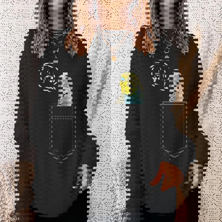 ポケットインコのセキセイインコ 面白くてかわいいセキセイインコ 鳥の飼い主 スウェットシャツ 彼女への贈り物