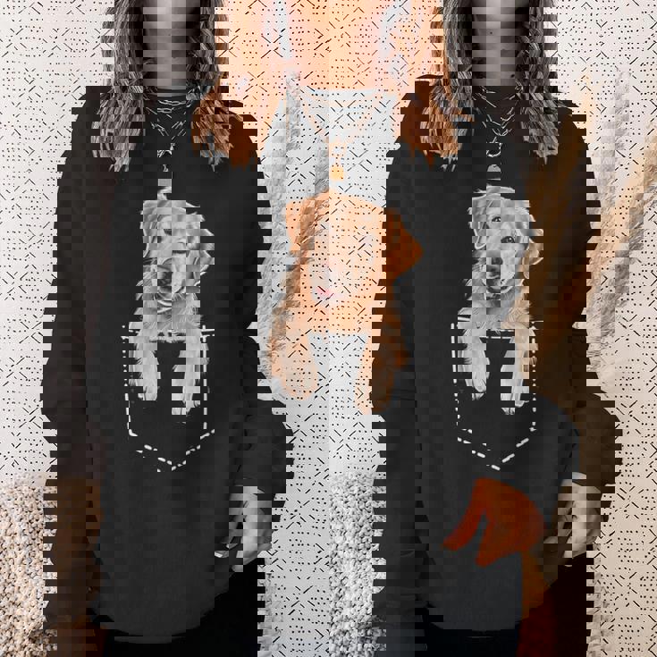 ポケットゴールデンレトリバー スウェットシャツ 彼女への贈り物