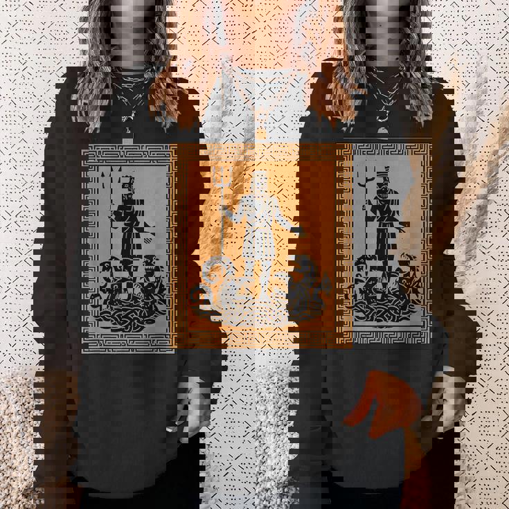 ポセイドン神 トライデント 古代ギリシャ 芸術 神話 ギリシャ神話 スウェットシャツ 彼女への贈り物