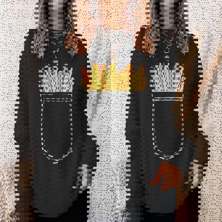 ポテト ポケット ポケットにポテト フライドポテト おもしろ ポテト好き スウェットシャツ 彼女への贈り物