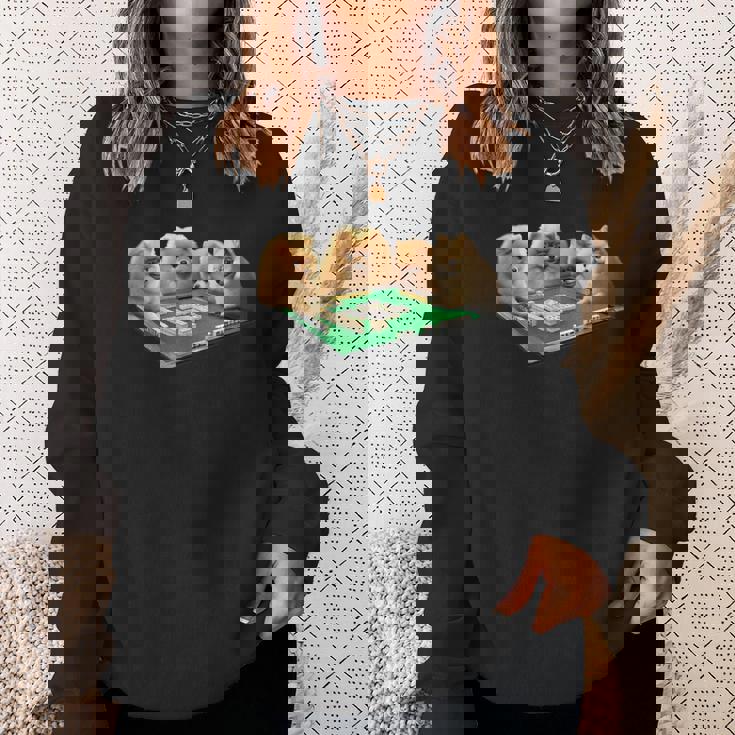 ポメラニアン 犬 麻雀 面白いtシャツ 文字入り メンズ おもしろ 面白い 服 おもしろグッズ ネタ 雀士 スウェットシャツ 彼女への贈り物