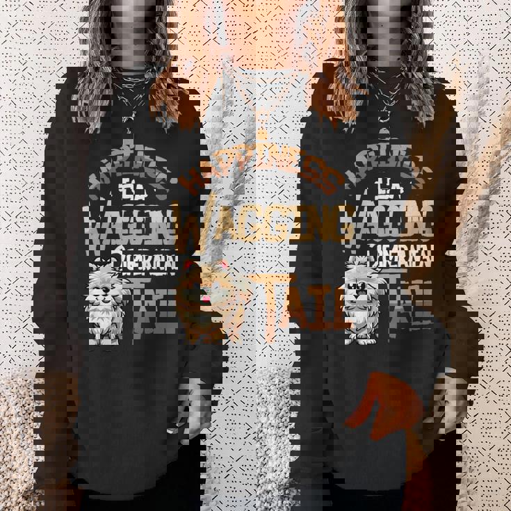 ポメラニアン犬種ポメラニアン 長袖tシャツ スウェットシャツ 彼女への贈り物