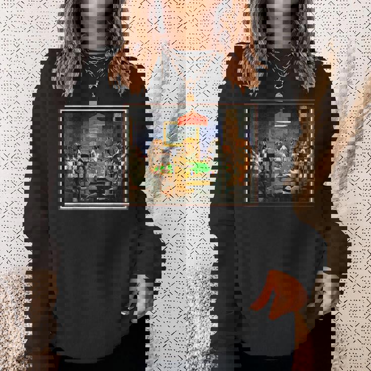 ポーカーをする犬 カード 絵画 スウェットシャツ 彼女への贈り物