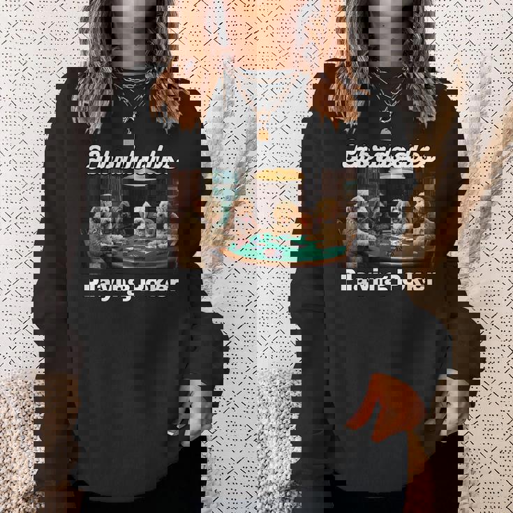 ポーカーをする犬 ラブラドゥードル オーストラリアの犬 ラブラドゥードル スウェットシャツ 彼女への贈り物