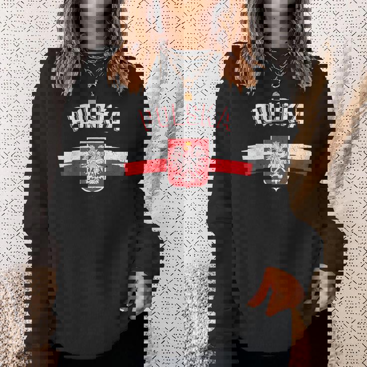 ポーランド 鷲の旗 ポーランドのためのレトロ スウェットシャツ 彼女への贈り物