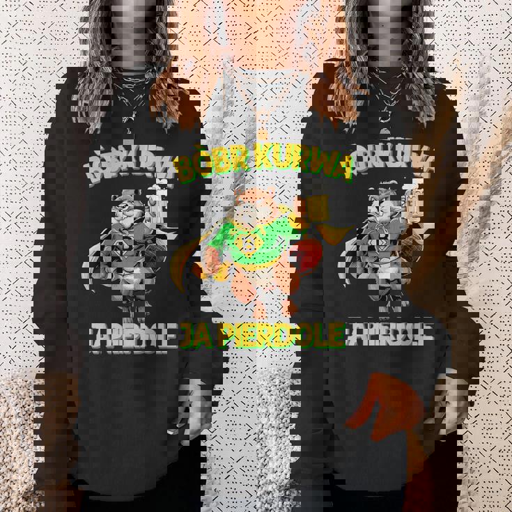 ポーランド製bober Meme Bóbr Bober Kurwa ポーランドビール はいpierdole スウェットシャツ 彼女への贈り物